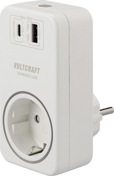 Produktbild Voltcraft SEM6503 Energiekosten-Messgerät USB-Schnittstelle, inkl. Funksteckdose