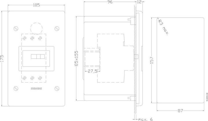 Produktbild Siemens Enclosure,Moulded Plastic, Flush Mt