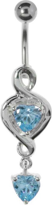 Produktbild Bijouteria Bauchpiercing (Chirurgenstahl 316L, Kristall, Silber 925)
