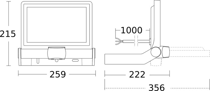 Actual product image Steinel LED Sensor-Switched Floodlight XLED ONE XL (4400 lm, IP44)
