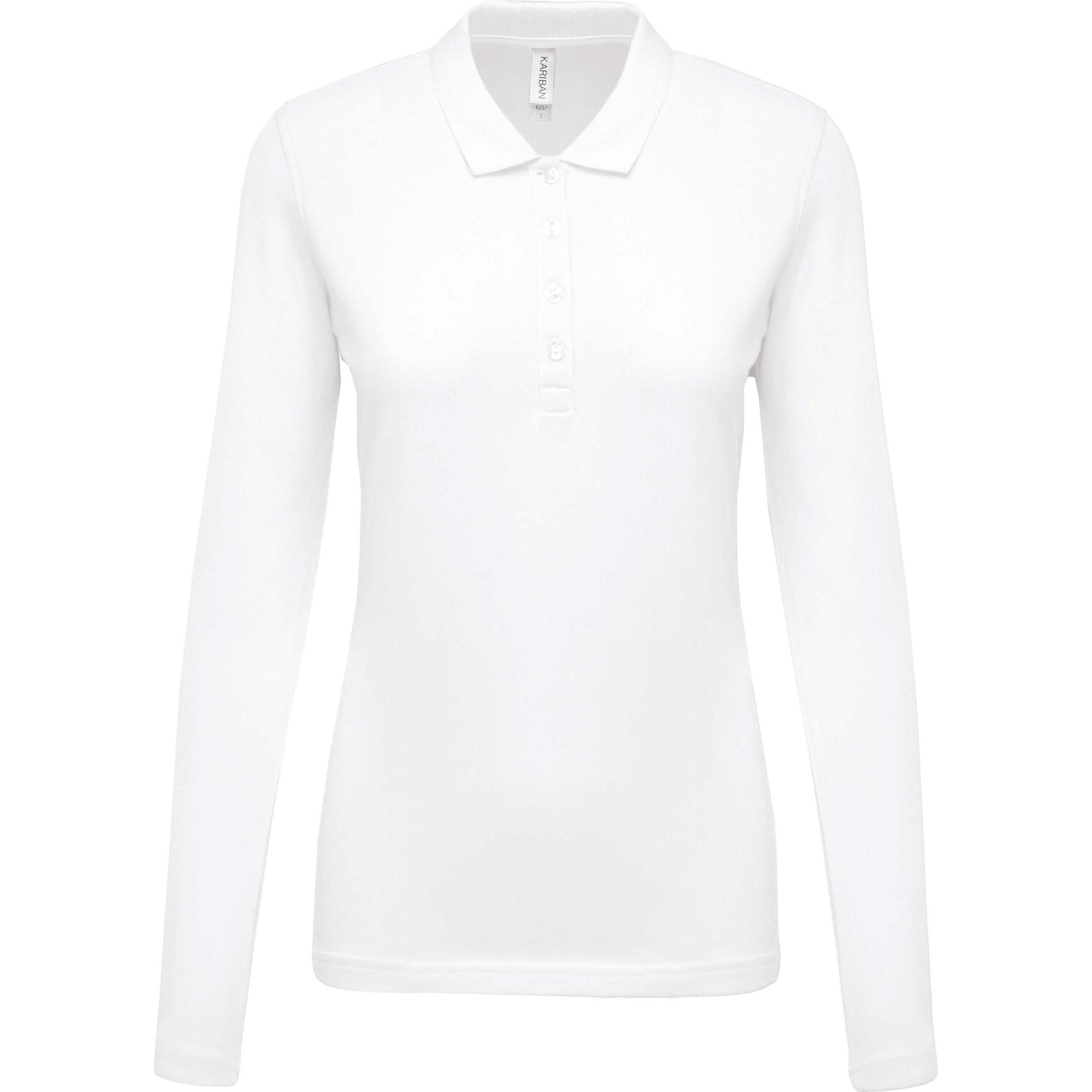 Kariban, Damen, Shirt, piqué blanc, Weiss, (XL)