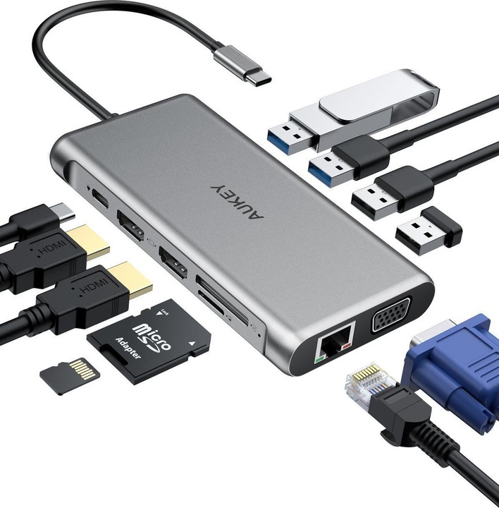 Immagine prodotto Aukey CB-C78 (USB-C, 12 Porti)