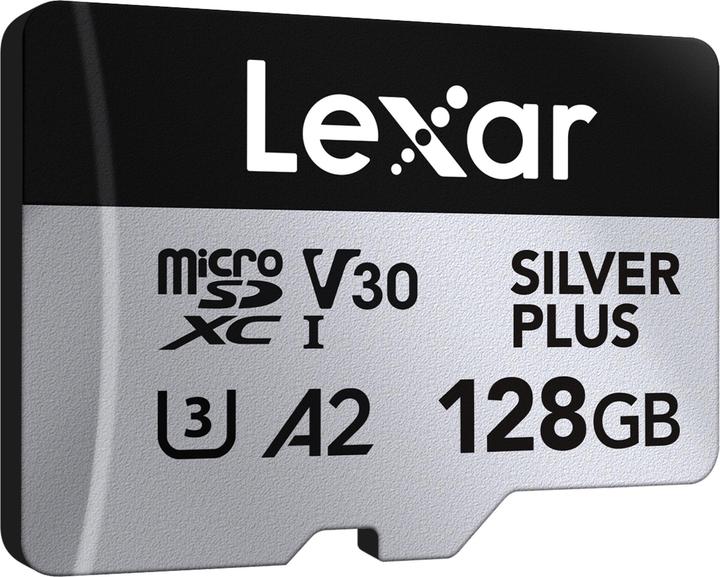 Actual product image Lexar Professional Silver Plus (128 GB, microSDXC, U3, UHS-I)