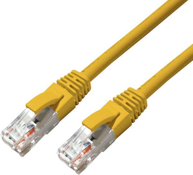 Actual product image MicroConnect MC-UTP6A01Y Network Cable Yellow 1 m Cat6a U/UTP (UTP) (U/UTP, CAT6a, 1 m)