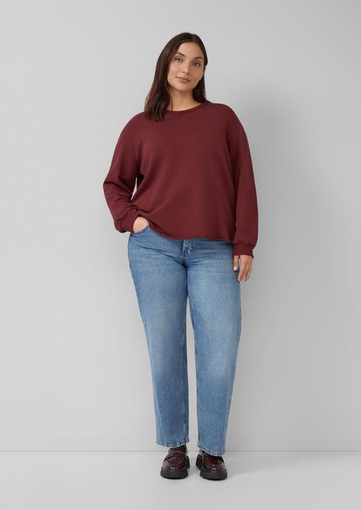 Produktbild s.Oliver Sweatshirt Sweatshirt im Relaxed Fit mit Rollsaum (54)