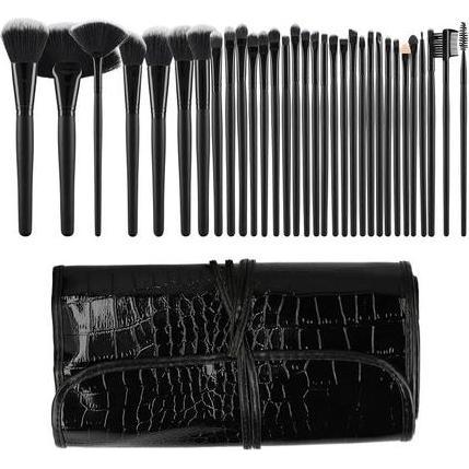 Tools For Beauty Nero Pennello Make-Up, Set Con 32 Pennelli Da Trucco (Set)