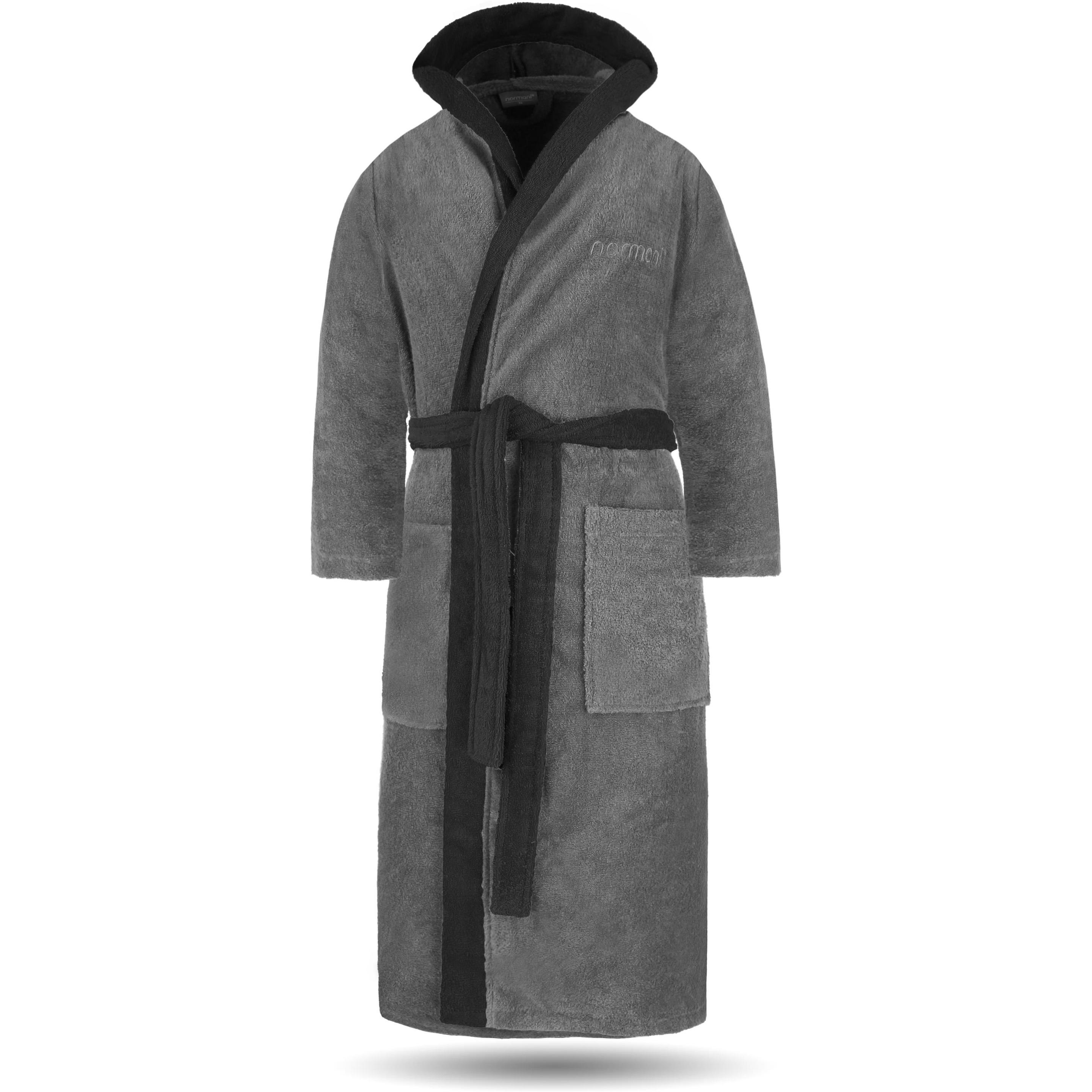 Normani, Bademantel, Damen Baumwoll-Bademantel mit Frottee, zweifarbig - OEKO-TEX 100 - 8783 (XXL)