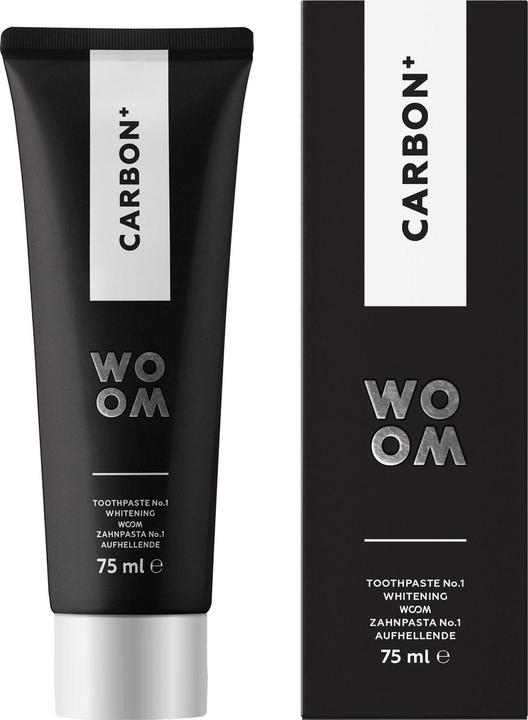 Woom Brand Carbon+ Toothpaste No.1 Whitening -ack Whitening Toothpaste (75 ml)