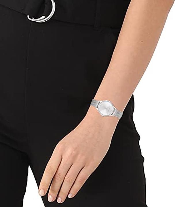 Produktbild Calvin Klein Womens Analogue Quartz Watch with Stainless Steel Strap 25200058 band ring (Analoguhr, 28 mm)