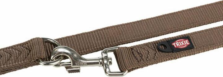 Image du produit Trixie Laisse ajustable premium, double, L-XL : 2.00 m/25 mm, brun (L, XL, Chien)