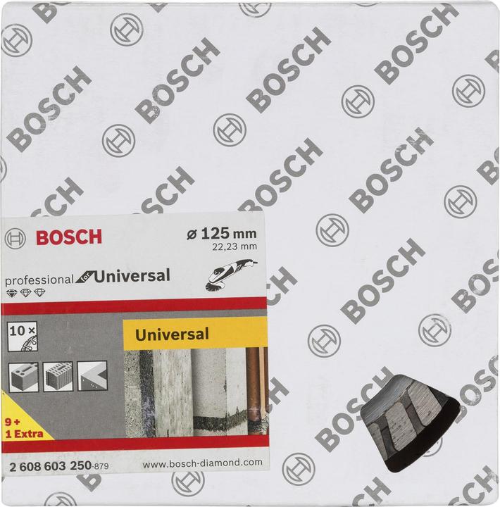 Produktbild Bosch Professional Zubehör Diamanttrennscheibe Standard for Universal Turbo, 125x22,23x2x10 mm, 10er-Pack