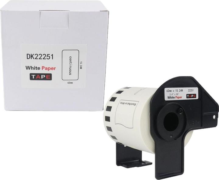 Actual product image Hermex Alternative label roll for Brother DK-22251 universal labels (6.20 cm)