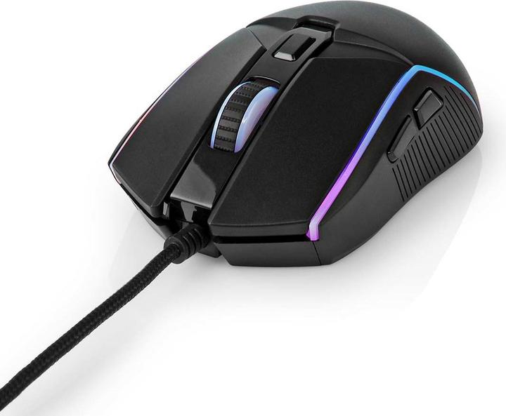 Actual product image Nedis Gaming Mouse | Wired | 800 / 1200 / 2400 / 3200 / 4800 / 7200 dpi | Adjustable DPI | Anz (Cable)