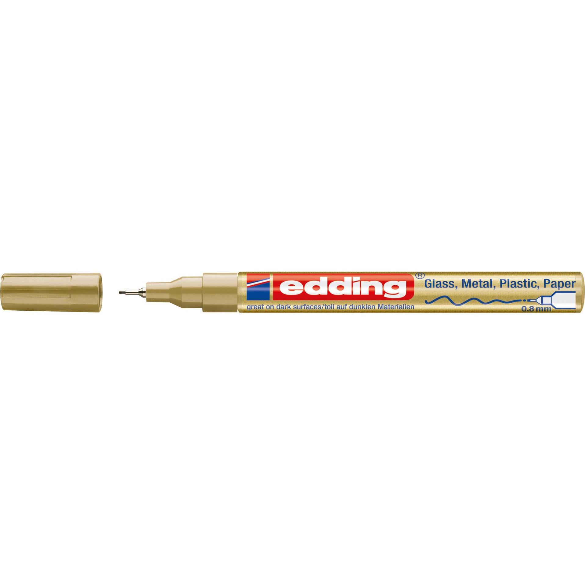Thumbnail - Edding, Marker, 780 Glanzlack Marker (Gold, 0.80 mm, 1 x)