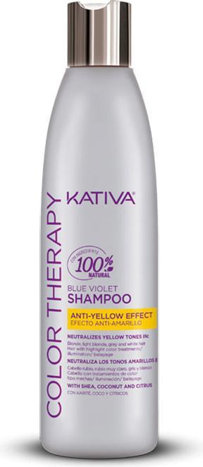 Actual product image Kativa BLUE VIOLET anti-yellow effect shampoo 250 ml (250 ml, Liquid shampoo)