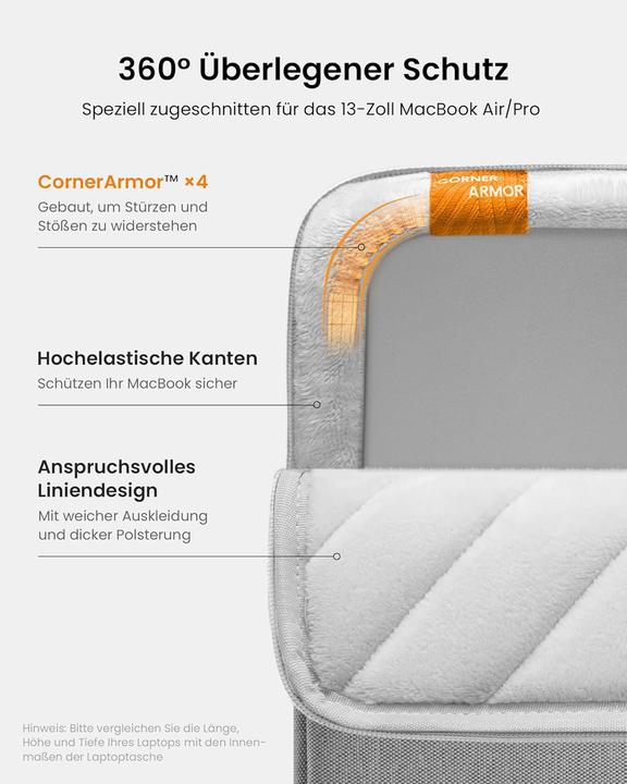 Produktbild tomtoc 360° MacBook Schutzhülle (13", Apple, Universal)