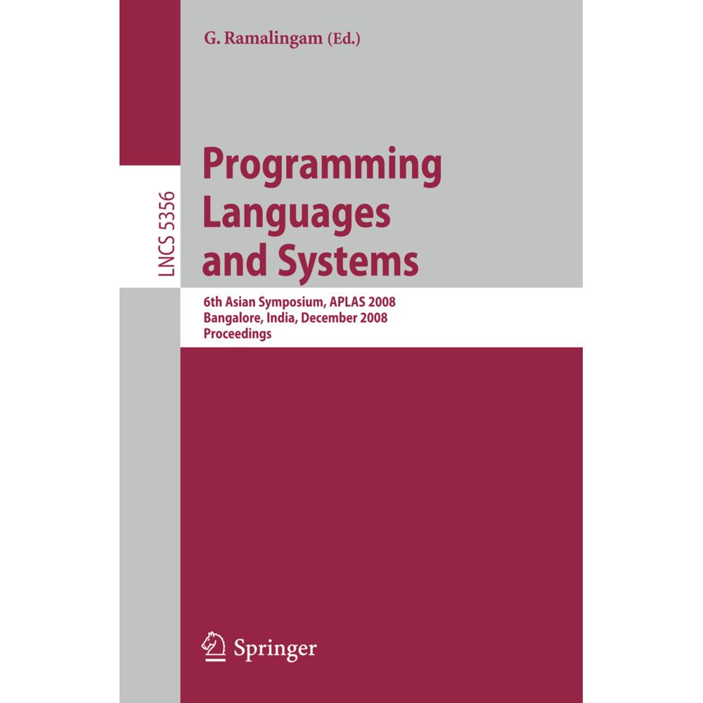Programming Languages and Systems, Fachbücher
