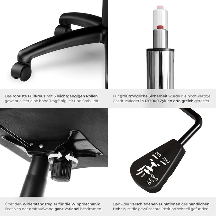 Image du produit tectake Fauteuil de bureau Benny