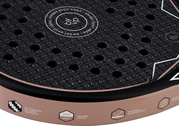 Produktbild Luxtri Padel Schläger Control 300 Rund Schwarz-Braun 370g Carbonfaser/EVA Tennis