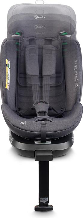 Actual product image BabyGo Move 360 Green child seat (Reboarder, ECE R129/i-Size Standard)