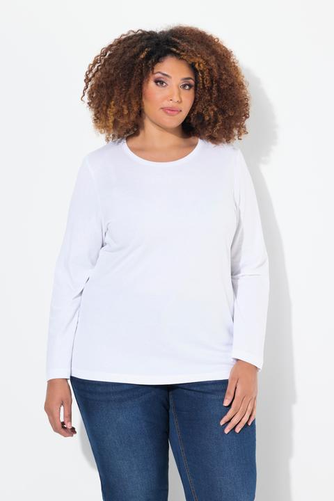 Produktbild Ulla Popken Shirt, Slim, Rundhalsausschnitt, Langarm (58)