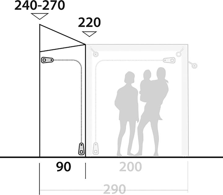 Produktbild Outwell Tall Connection Parkville 200SA (Vorzelt, 2.20 kg)