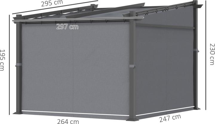 Immagine prodotto Outsunny Pergola (297 cm, 295 cm)