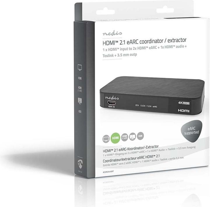 Actual product image Nedis Digital Audio Converter | 2-way | Connections - Input: DC Power / 1x HDMI™ input | Connections