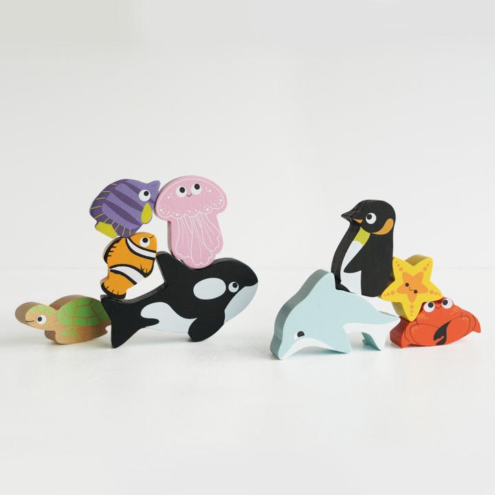 Actual product image Le Toy Van Stacking game sea animals