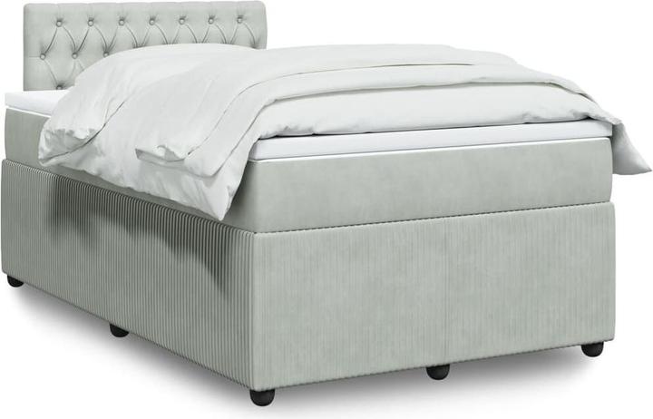 Produktbild vidaXL Bo x springbett mit Matratze 120 x 200 cm Samt (120 x 200 cm)