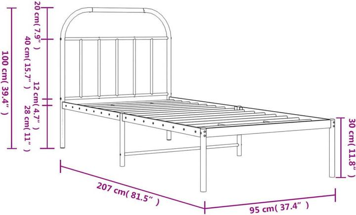 Image du produit vidaXL Bettgestell (90 x 200 cm)