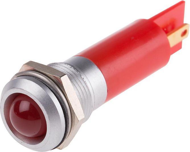 Actual product image RS PRO LED panel indicator lamp red 230V ac, mounting Ø 12mm