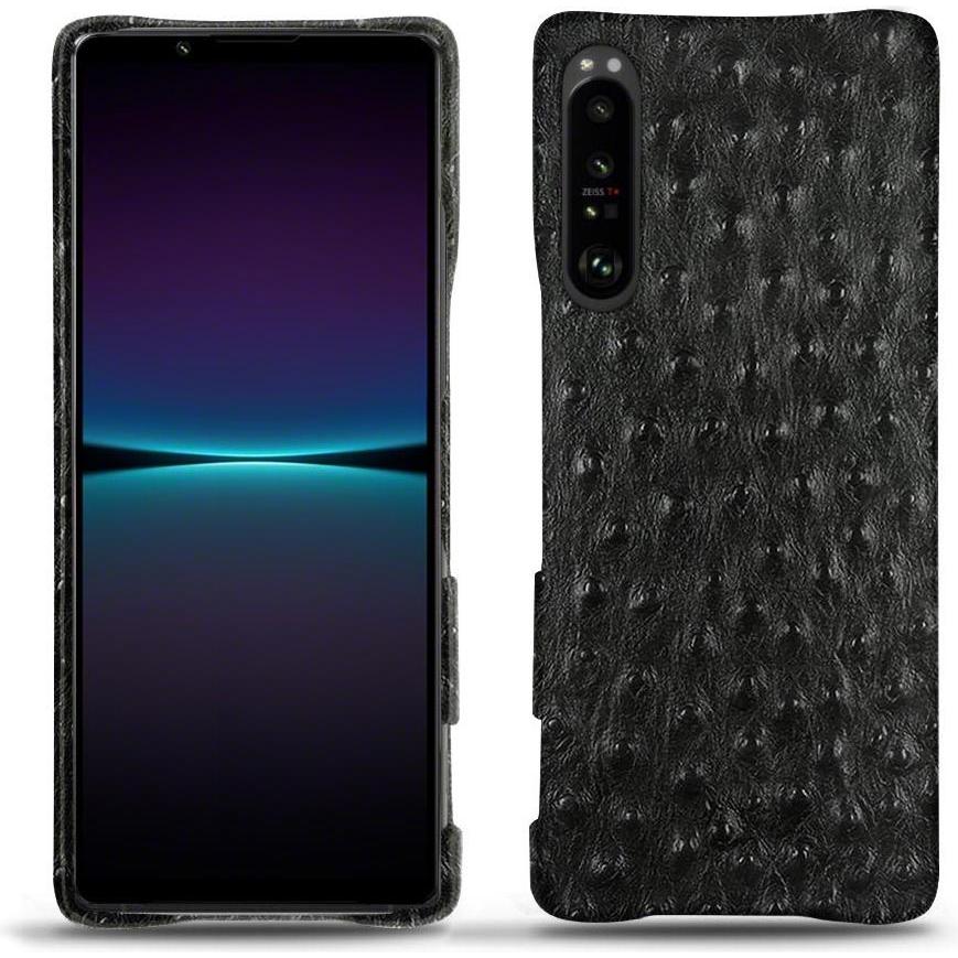 Noreve Lederschutzhülle (Sony Xperia 1 IV), Smartphone Hülle, Schwarz