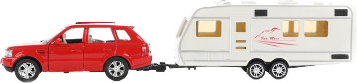 Actual product image Toi-Toys Metal pull-behind trailer with caravan 1:48