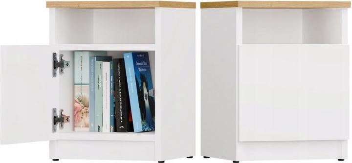 Actual product image Topeshop NACHTTISCH GALAX 30/1D WEISS/ARTISAN (30 x 30 x 40 cm)