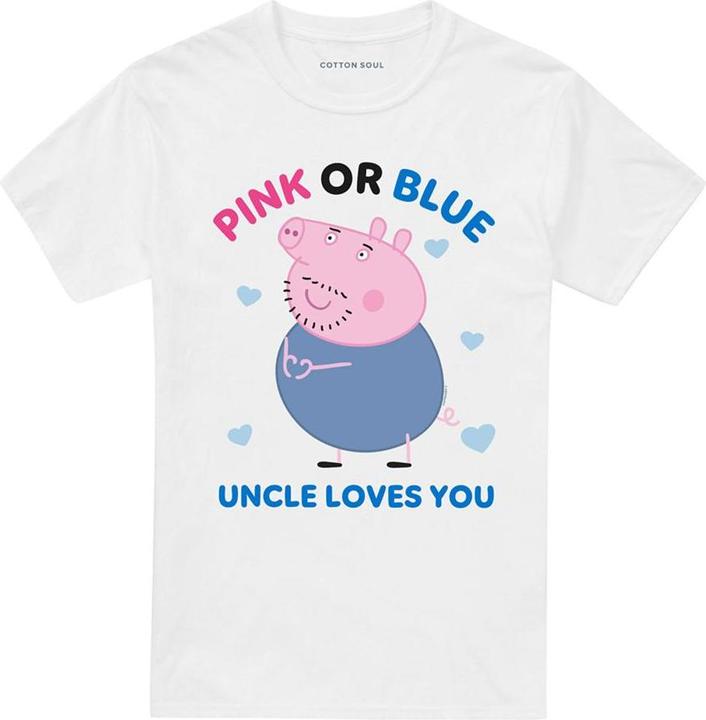 Peppa Pig Pink Or Blue Uncle Pig Loves You TShirt