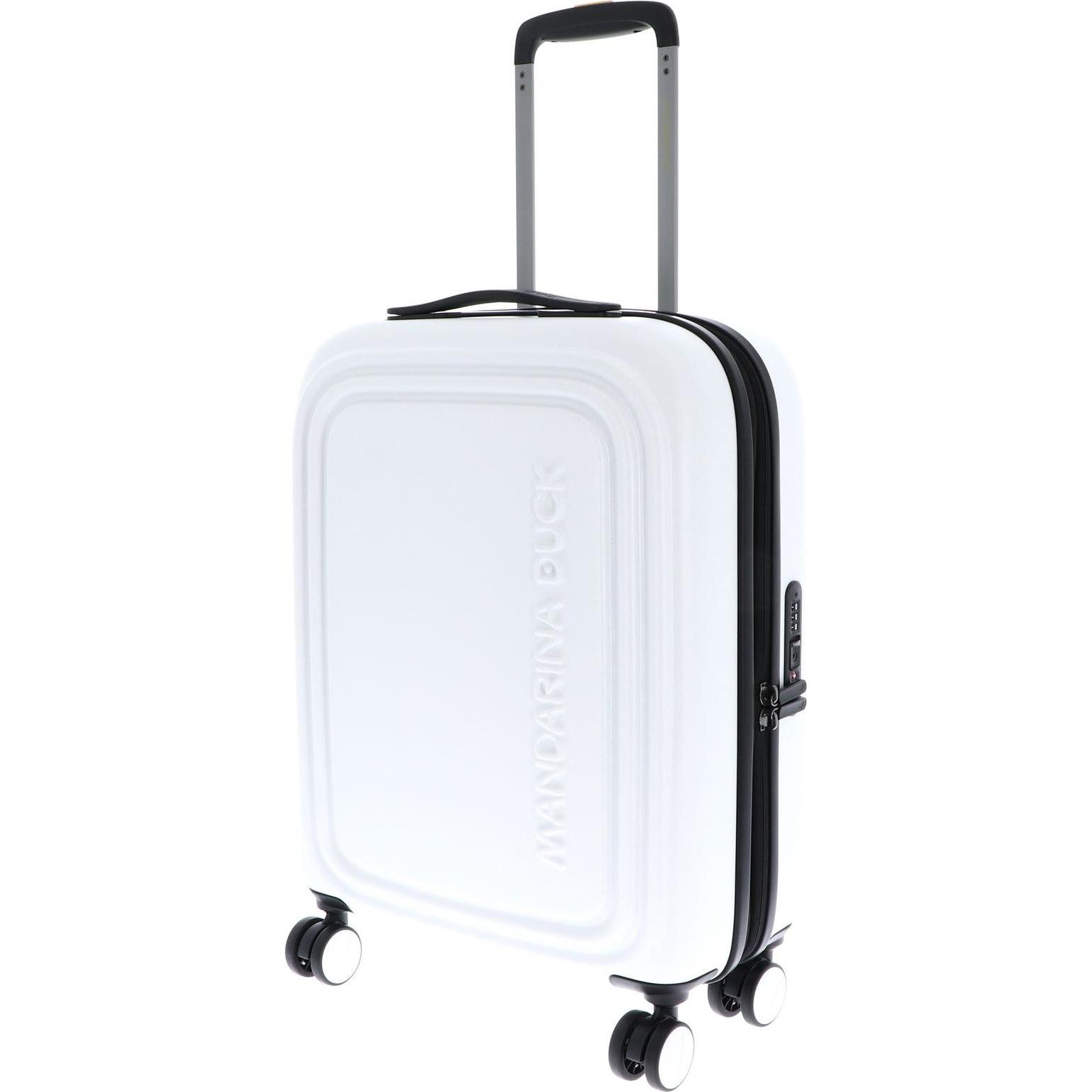 Mandarina Duck, Koffer, Logoduck + Expandable Cabin Trolley, Weiss, (32.50 l)