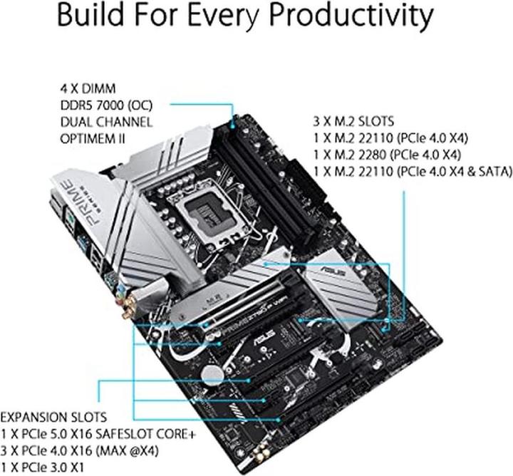 Immagine prodotto ASUS PRIME Z790-P WIFI (LGA 1700, Intel Z790, ATX)
