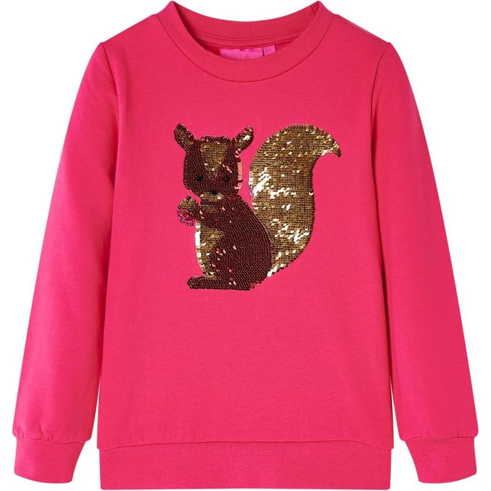 VidaXL, Jungen, Pullover, Kinder-Sweatshirt Knallrosa 128,Material: 95 % Baumwolle. 5, Rosa, (128)