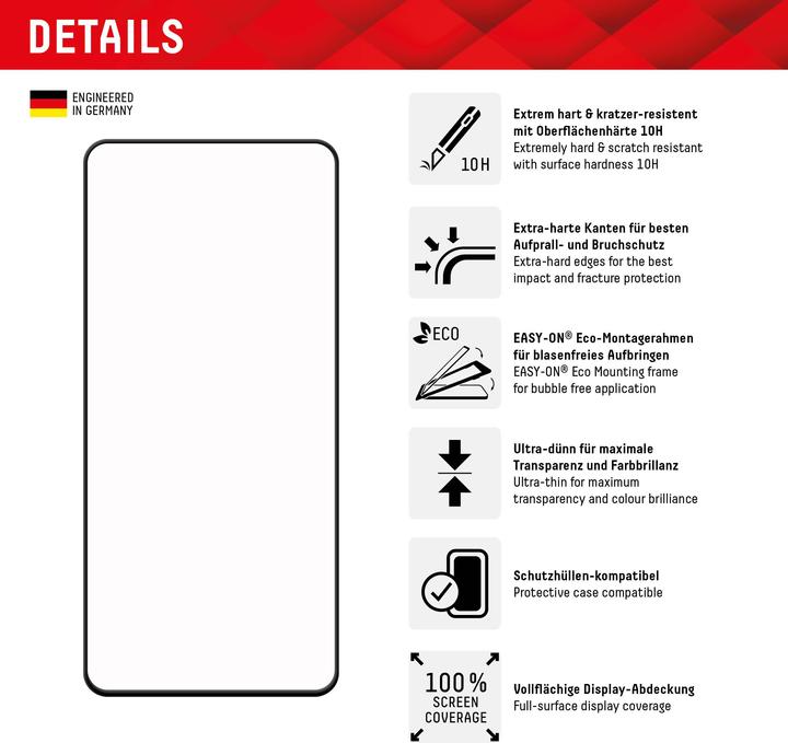 Produktbild Displex Premium Glass, Full Cover Panzerglas (1 Stück, Samsung Galaxy S23+, Samsung Galaxy S22 5G)
