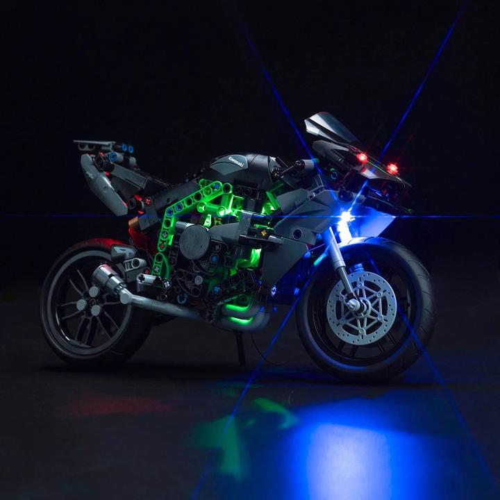 Produktbild BrickBling LED Licht Set für LEGO Kawasaki Ninja H2R Motorrad (42170)