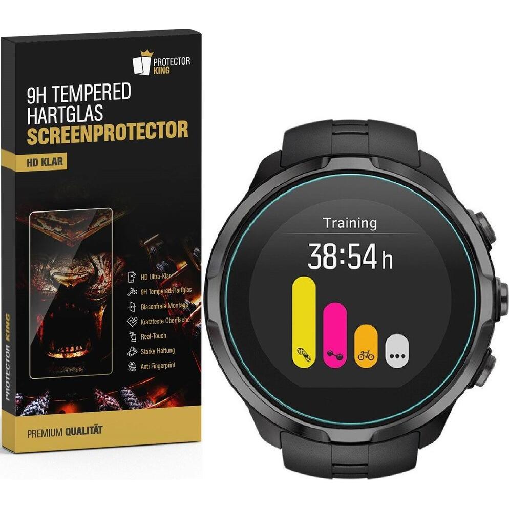 Protectorking 6x echtes Tempered 9H Panzerhartglas 3D KLAR, Smartwatch Schutzfolie, Transparent