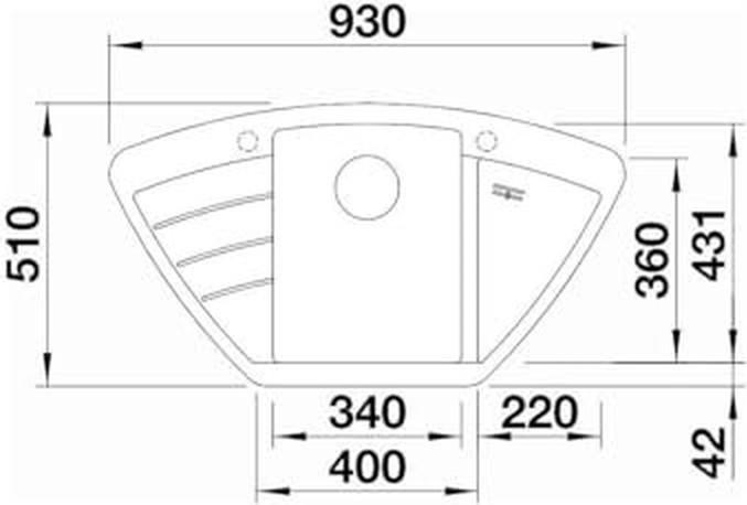Produktbild Blanco ZIA 9 E (Aufsatzspülbecken, Einbauspüle, 51 cm)