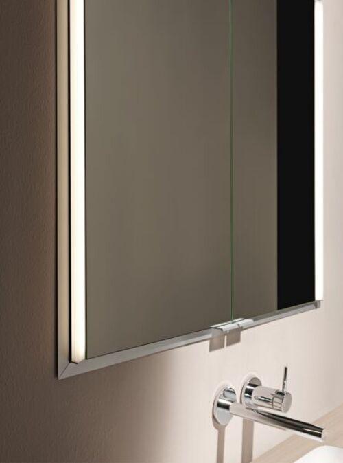 Actual product image Laufen Running Frame 25 mirror cabinet, vertical lighting, outside stop, 750x150x800 (75 x 15 x 80 cm)