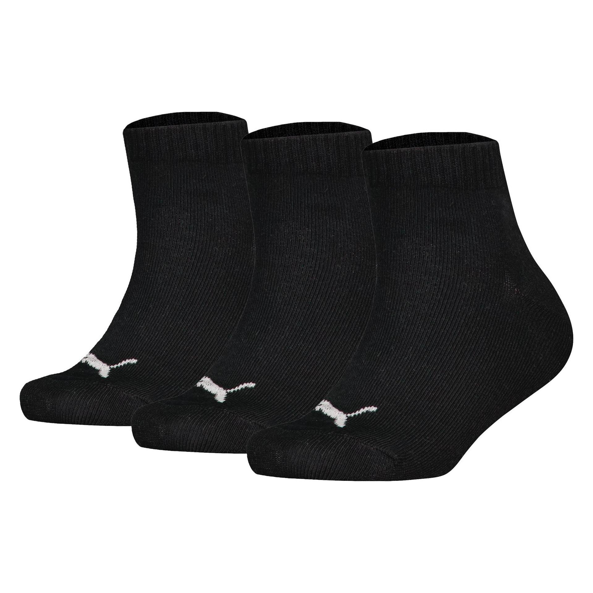 Puma, Jungen, Socken, Kinder Quarter Socken, Schwarz, (3er Pack, 39 - 42)