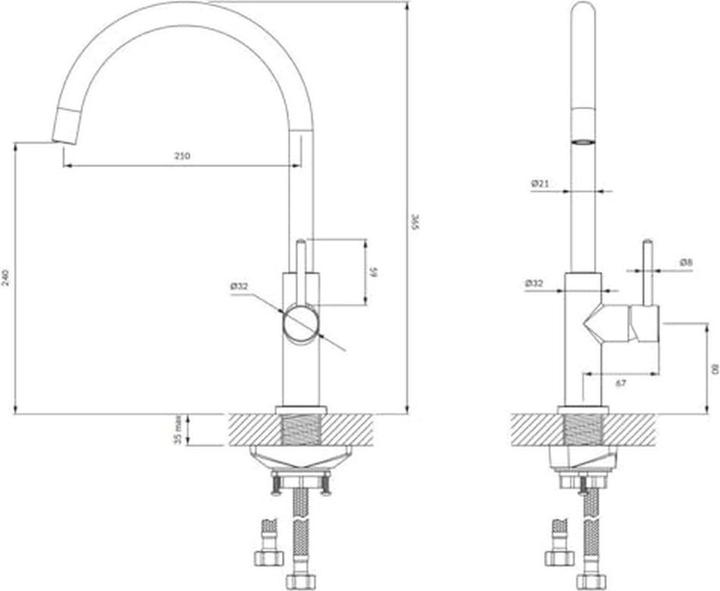 Actual product image Omnires y - keukenkraan, goud