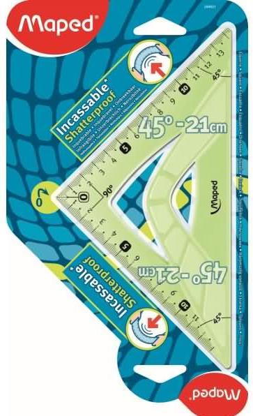 Actual product image Maped Drawing triangle flex 45 degrees, hypotenuse: 210 mm (210 mm)