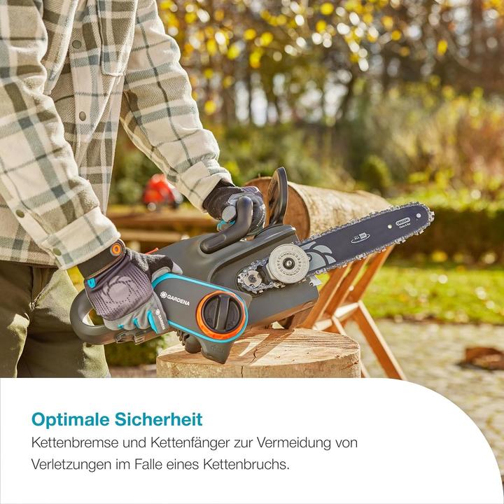 Image du produit Gardena Akku-Kettensäge PowerSaw 250/18V P4A Ready-T-U Set (Tronçonneuse à batterie)