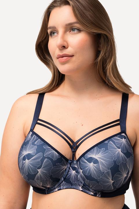 Produktbild Ulla Popken Bügel-BH, Gingkomuster, Softcups, Cup B - E (95 C)