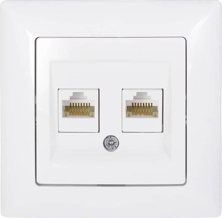 Actual product image Gunsan Visage data socket 2-way CAT6 Internet network White